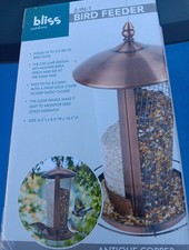 Bliss Hammocks BBF-131 2 in 1 Bird Feeder Antique Copper NIB Free Shipping E3 