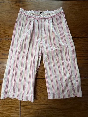 Tea Collection Striped Wide Leg Pants Girls Adjustable Waist Size 7