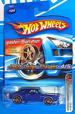 Hot Wheels 2005 Faster Than Ever Muscle Mania 1969 Dodge Charger Blue w/ FTEs