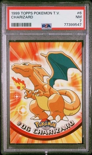 Charizard Topp Pokemon TV 1999 PSA 7 NM