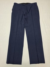 lauren ralph lauren Mens 100 Wool Navy Blue Dress Pants 38x32