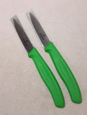 Victorinox Swiss Army 6.7606.L114 Table Paring Knife Lot of 2 GREEN