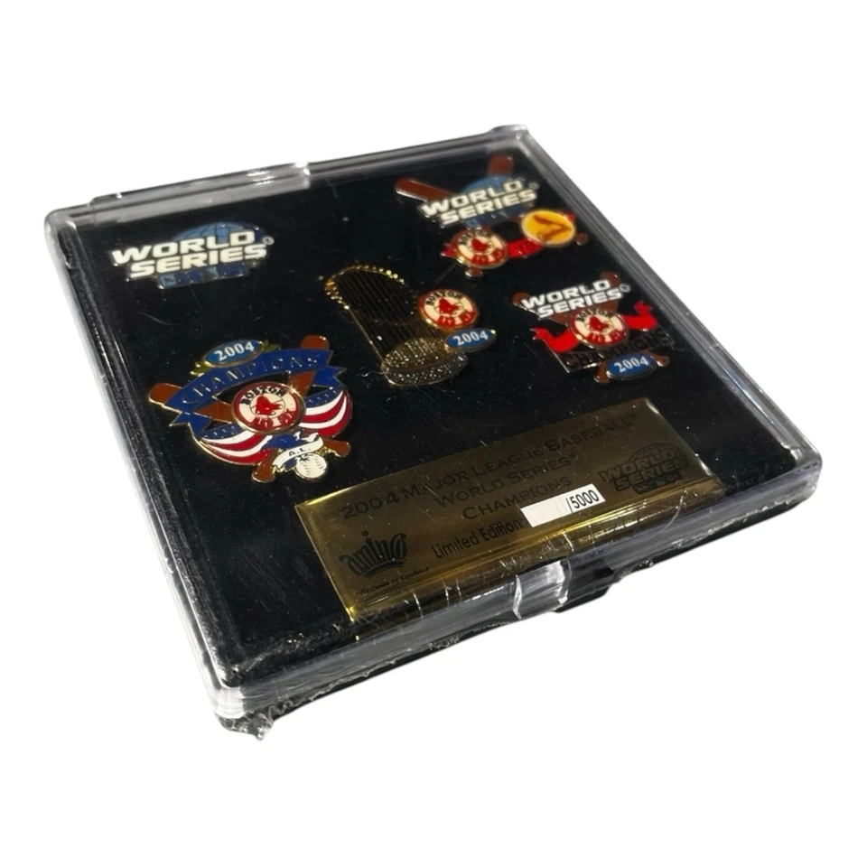 LOT OF 2 - Boston Red Sox 2004 World Series Champions Pin Sets MLB Sealed /5000 - Image 3 of 4