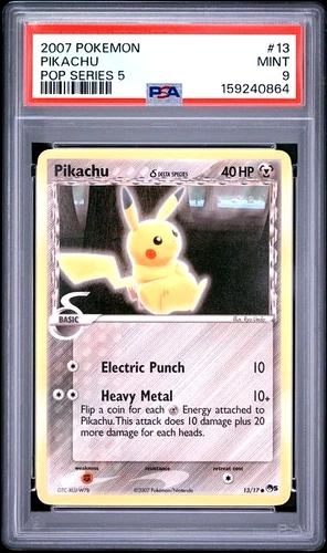 POKEMON PIKACHU 2007 POP SERIES 5 #13 PSA 9