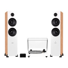Fluance Rt85n Vinyl Turntable, Pa10 Preamp, Ai81 Powered Floorstanding Speakers