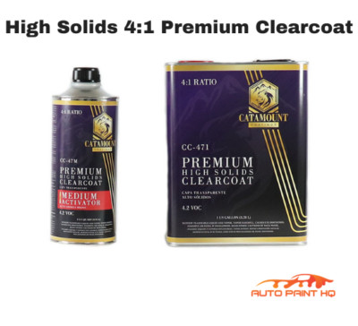 Premium High Solids Clear Coat Gallon + Quart Act 4:1 Mix Car Vehicle Auto Kit