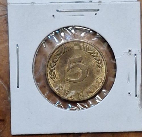 Germany-Federal Republic 5 Pfennig 1950D Brass Clad Steel KM#107 - Picture 13 of 23