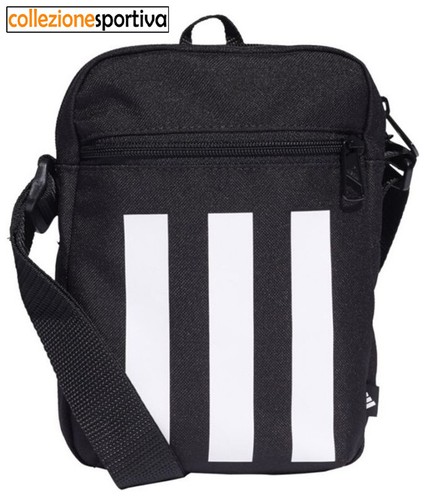BORSELLO TRACOLLA ADIDAS ESSENTIALS 3-STRIPES - GN1928 col.nero/bianco |  eBay