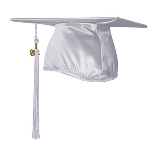 Endea Graduation Shiny Adult Silver Cap & Tassel High School and College - Picture 16 of 21
