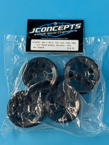 Jconcepts 9 Shot 2.2" Rear Wheel Black B6.3 B6.4 B6.4D YZ2 YZ4 XB2 XB4 JCO3398B