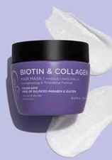 LUSETA BIOTIN  COLLAGEN HAIR MASK Strengthening  Thickening Formula Color Safe