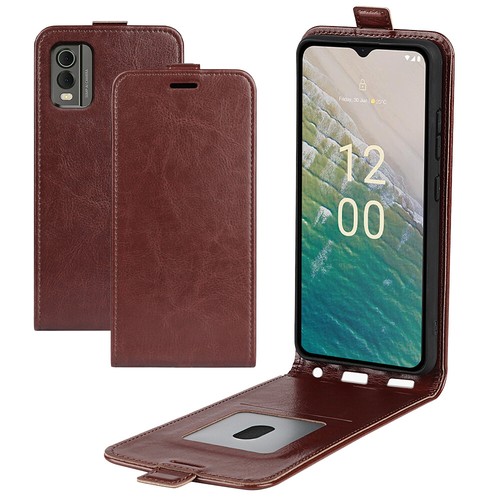 Leather Up & Down Flip Wallet Phone Case Magnetic Vertical Cover For Nokia - Picture 4 of 21