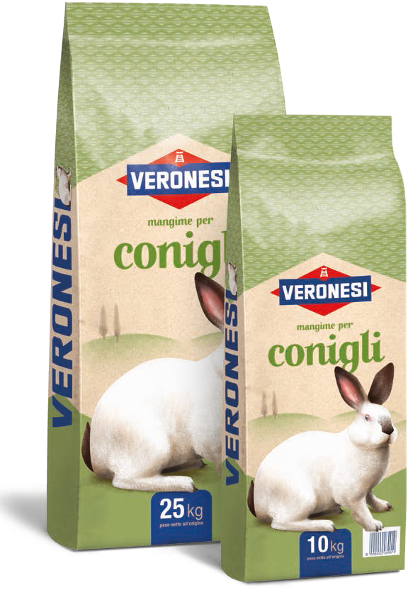 Mangime VERONESI CONIGLI 9 in Pellets 10Kg Miscela da Ingrasso e Riproduzione