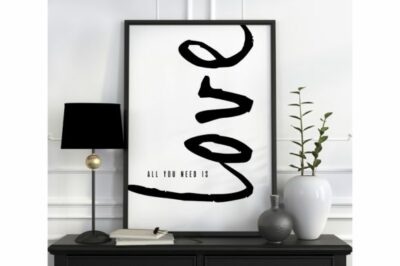 Love Bild Poster Kunstdruck Druck Dekoration A4 Geschenkidee Wortkunst Wandbild
