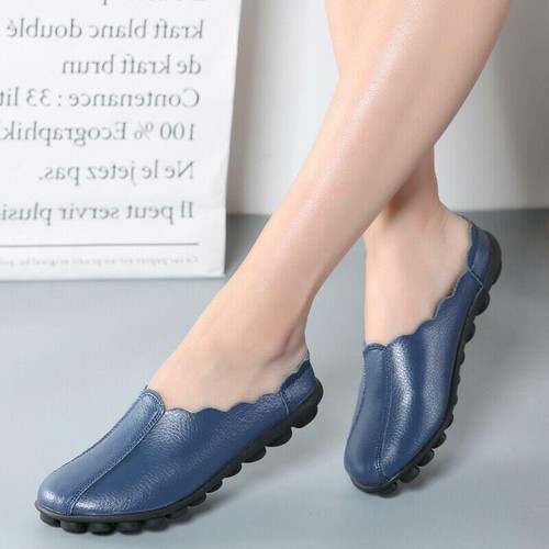Womens Mules Casual Slip On Lazy Loafer Shoes Soft Moccasin Big Size 43 Summer - Picture 8 of 18