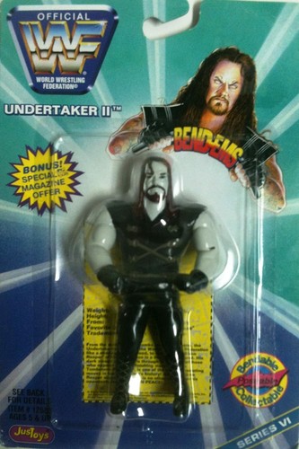 WWF/WWE Wrestling Superstars Bend-Ems Figure Serie...