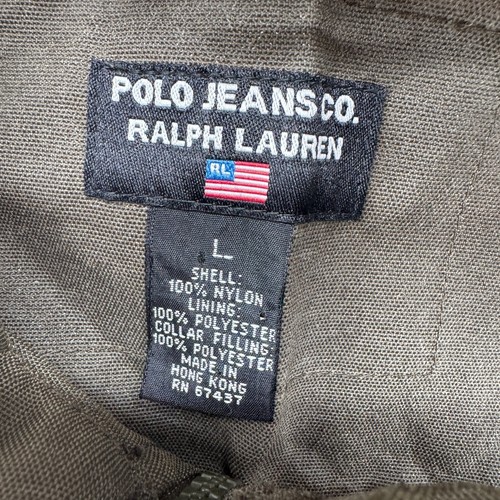Vintage Polo Jeans Co Ralph Lauren Vest Kids Large Army Green Metal Belt Jacket - Picture 3 of 8