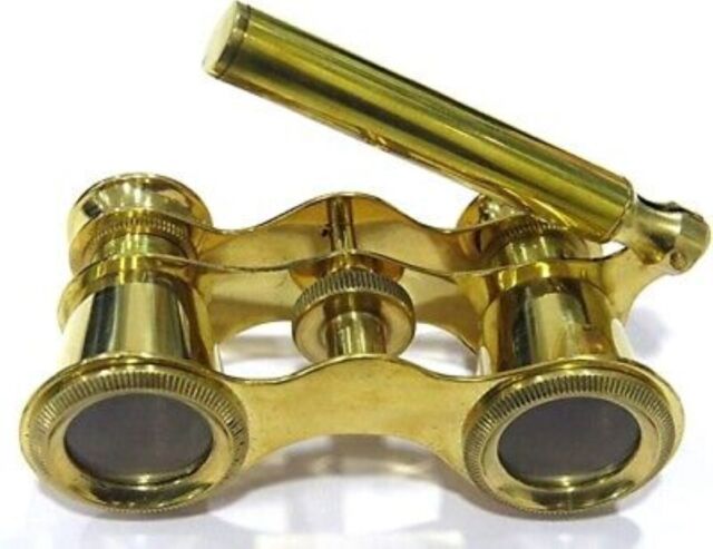 Opera Binocular Brass With Handle Theater Glasses Gift For Adults Women Kid's