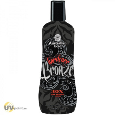 AUSTRALIAN GOLD HARDCORE BLACK / BRONZE 250ml Solarium Kosmetik Bräunungslotion