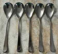Rare MCM 6pc set teaspoons HF Hanford Forge Korea 'NORDIC MORN' stainless