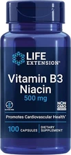 Life Extension Vitamin B3 Niacin 500 mg 100 Capsules