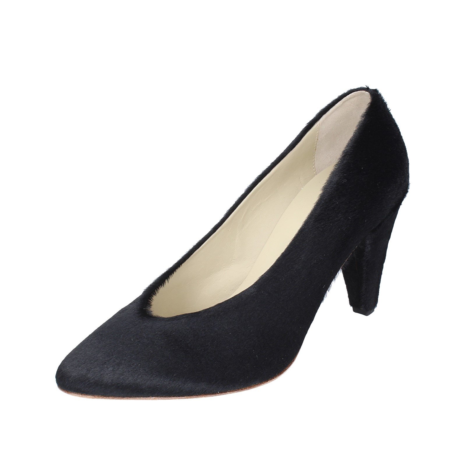 zapatos mujer ANNIEL de salón negro pelo de becerro EX252
