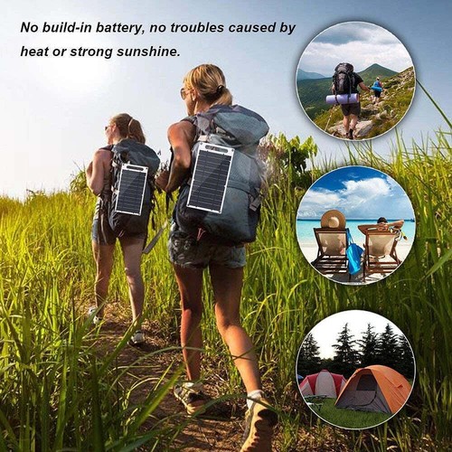 5V 10W Solar Panel Output USB Outdoor Portable Solar System Cell Phone Charger S - Photo 9 sur 17