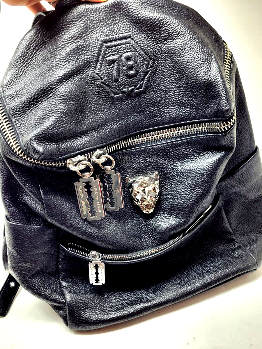 Philipp Plein Limited Alligator Leather Backpack Philipp Plein crocodile-embossed Leather Backpack | Black  main image 4