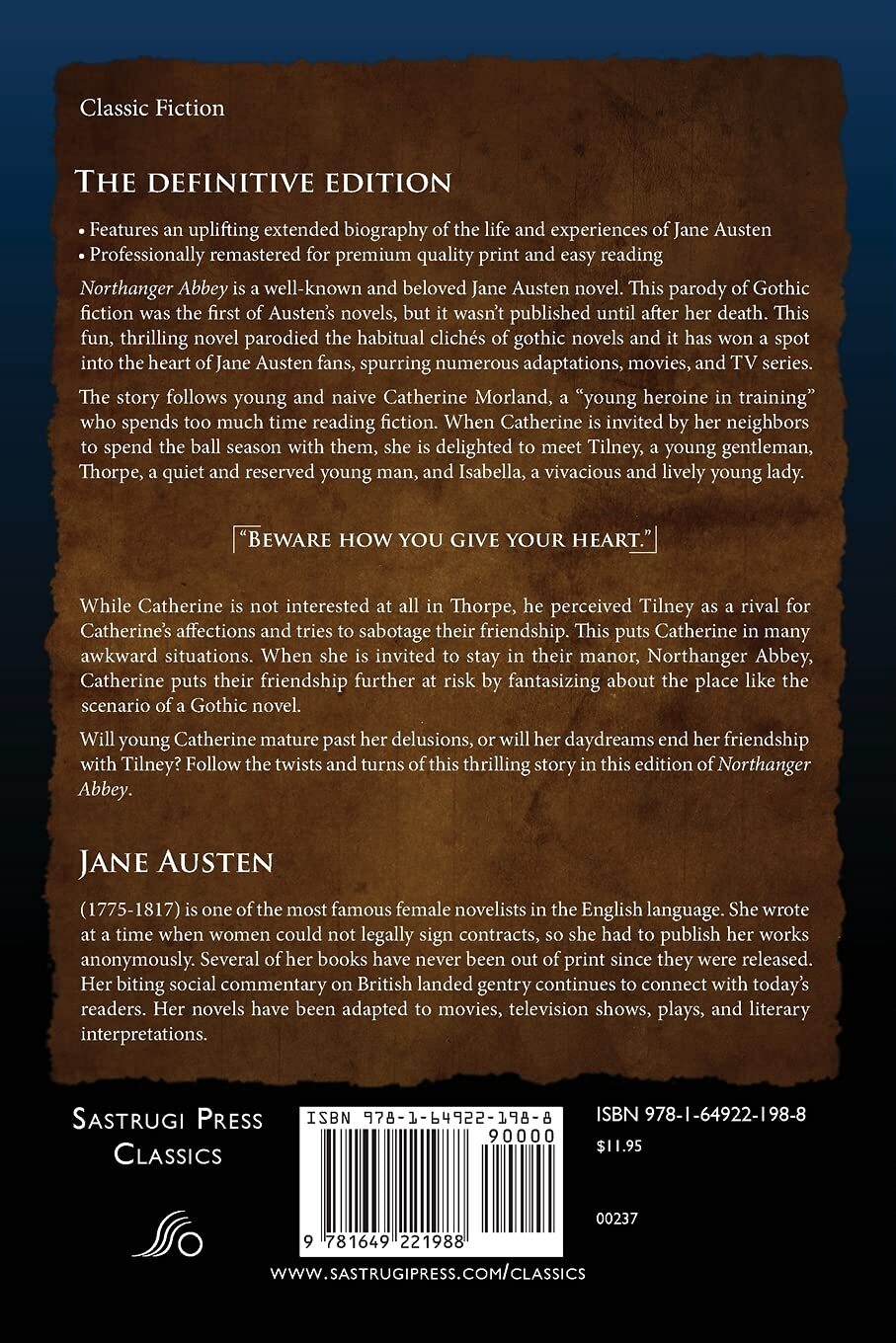 Thumbnail - Jane Austen Northanger Abbey (annotated) (taschenbuch) Sastrugi Press