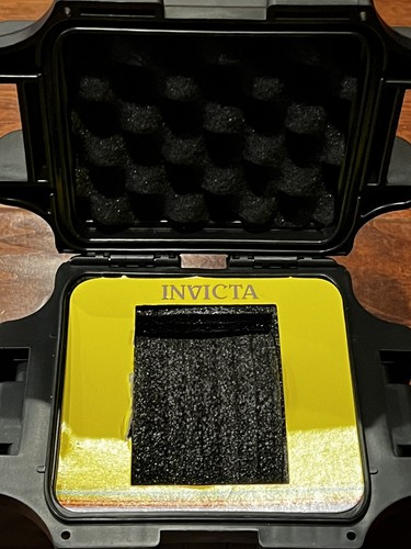 Lot Of 2 Invicta Black Hard Impact Plastic 1 Slot Divers Watch Carrying Case Box - Picture 7 of 8