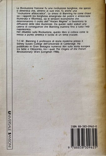 T.C.W. BLANNING ARISTOCRAZIA E BORGHESIA NELLA RIVOLUZIONE FRANCESE SANSONI 1989 - Picture 9 of 9