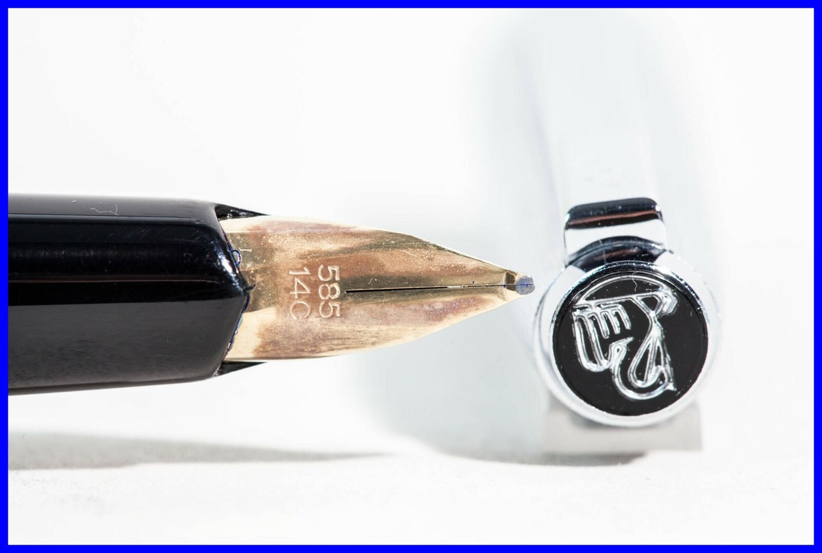 1979 SILVEXA Pelikan P482 fountain in stainless steel w 585 14C OB