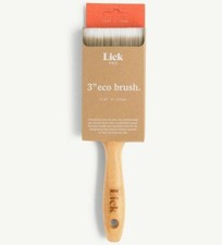 Lick Pro Eco Bamboo Handle Recycled DIY Decorating Flat Paint Brush - 3"/75mm