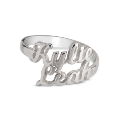 Personalized One Two Three Names Ring, Multiple Name Ring Gift, Couples Ring