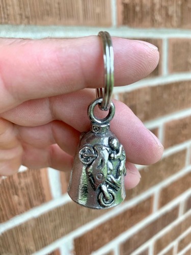SALE! Sport Bike Tricks GUARDIAN Bell of Good Luck gift fortune pet keychain - Picture 2 of 8