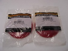 Two NOS Signal-Stat 8919 / Dietz 77-26004 Round Red 5" Replacement Lenses