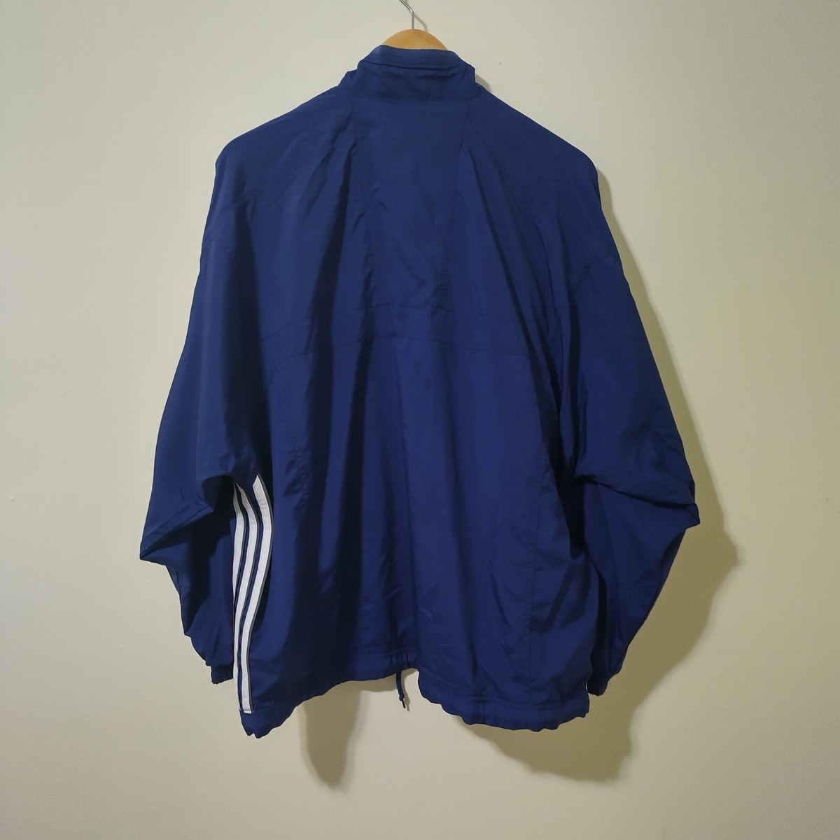Y2k Vintage Adidas Jacket Mens Adult Med Blue & White Windbreaker