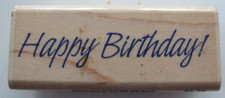 VTG 2000 Happy Birthday Wood Mounted Rubber Stamp CR 1011