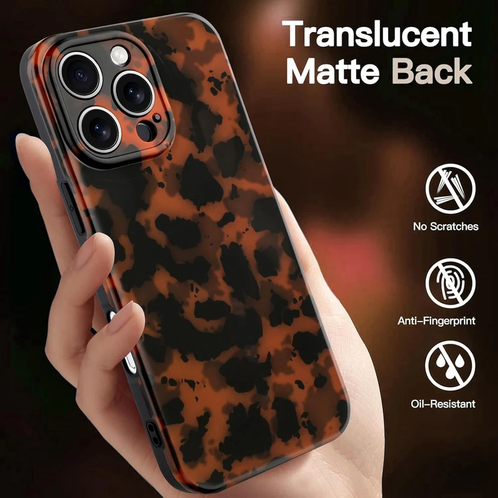 Phone Case for Iphone 16 Pro Max Case Lightweight Tortoiseshell TPU Slim Phone C