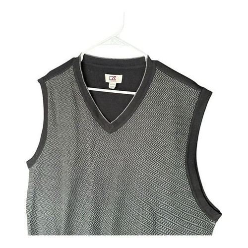 Cutter & Buck Men’s XL Grandpa Sweater Vest cotton Silk Office Career Old Money - Picture 4 of 13