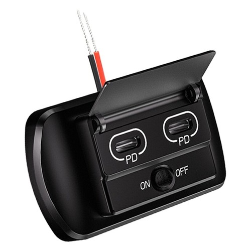 12V Double USB/Type C Quick Charge USB Port Panel Wall Mount Car USB Socket - 第 11/11 張圖片