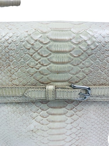 Brahmin Purse Shoulder Bag Snake Snakeskin Handbag Neutral Bag 12" x 9" NICE - Picture 18 of 23
