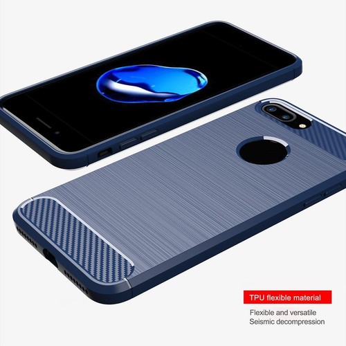 Smart Phone Case Shell Fiber Brushed TPU Protective Cover for iPhone 7P/8P Guard - Afbeelding 9 van 12