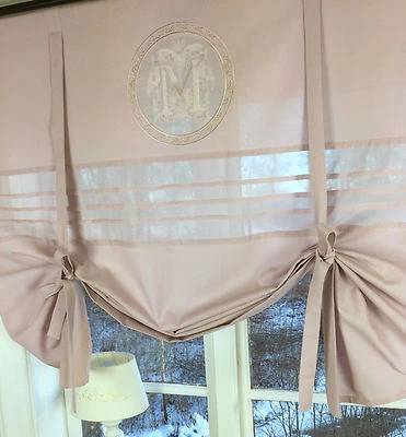 Raff Gardine MATHILDE MAUVE Rollo 180x100 altrosa LillaBelle Landhaus Curtain - Bild 1 von 4