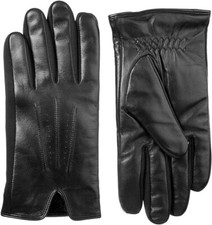 ISOTONER Signature Black 100 Genuine Leather SleekHeat Gloves XL