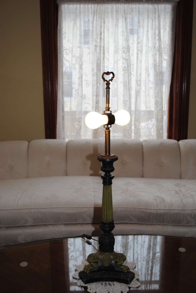 Vintage Rare Leviton Claw Foot Metal Base Lamp/ Shade | eBay
