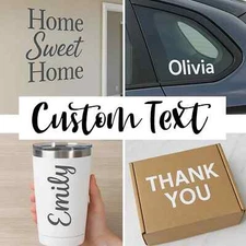 ONE PRICE Custom Name Vinyl Decal Personalized Text Sticker Car Tumbler 