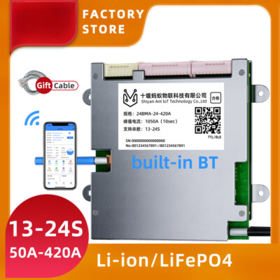 LOT BMS 48v Lifepo4 Iron Phosphate Battery Management System 50A 420A Smart 20s