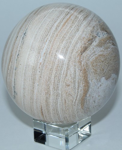 Madagascar Pale Wood Jasper Sphere / 3.00" (76.20 mm) / 21.8 oz (618.01 gr) 3226 - Picture 10 of 19