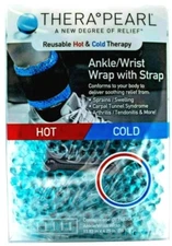 TheraPearl Reusable HOT COLD Pack for ANKLE & WRIST Wrap with Strap, Gel Beads